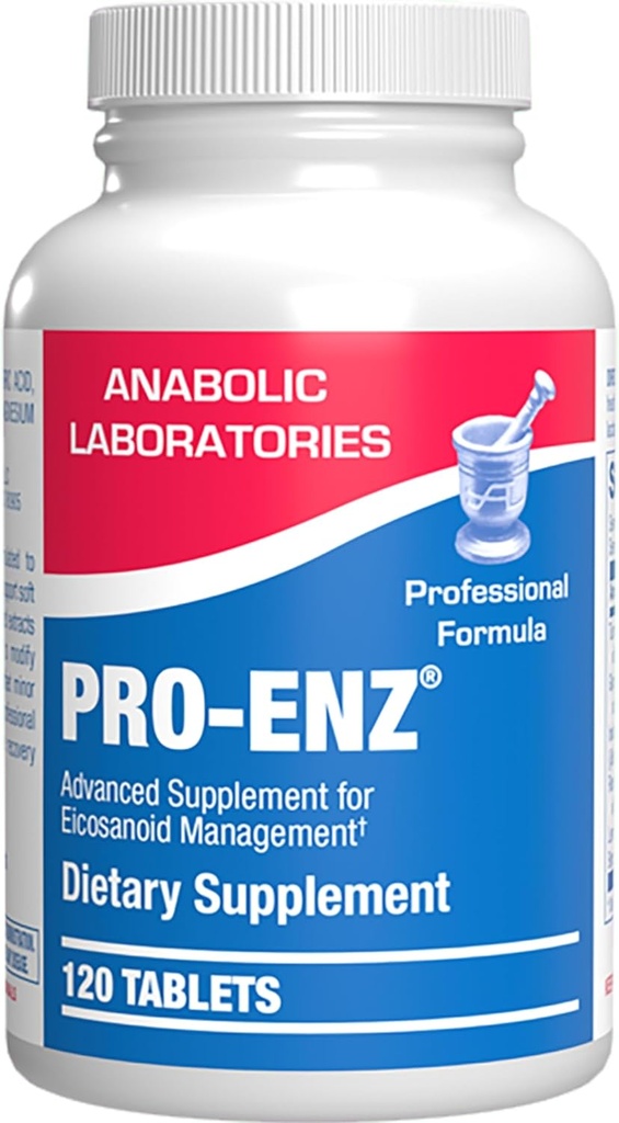 Pro ENZ Joint Support Supplement - Clinical Formula Turmeric Boswellia Supplement for Joint &amp; Cartilage Mobility and Comfort Support Plus Eicosanoid Management with Proteolytic Enzymes (120 Servings)
