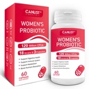 CANLIST Women's Probiotics 120 Billion CFUs 18 Strains 3 Prebiotics & Digestive Enzymes Contains Organic Prebiotic Cranberry Women's Health Digestive & Immune Support Non-GMO, 60 Capsules