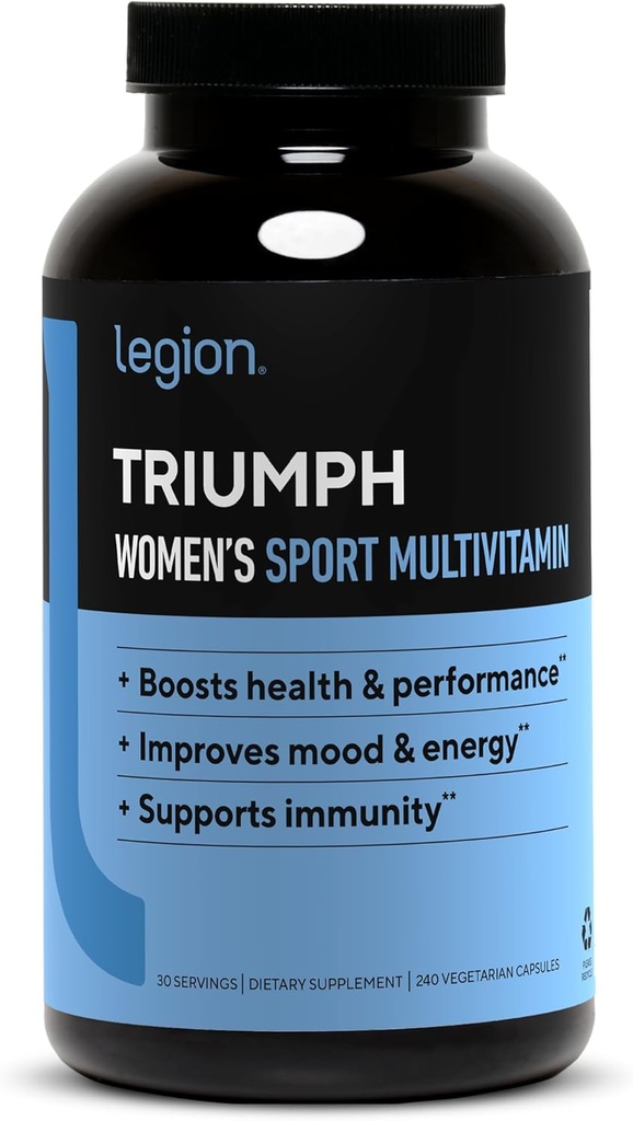 LEGION Triumph Daily Sport Multivitamin Suplemento - Vitaminas y Minerales para Atletas Ayuda con Energía para Deportes &amp; Bodybuilding Workouts. 30 Servicios (Mujeres)