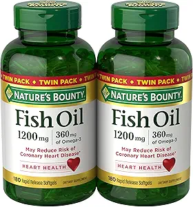 Natureís Bounty Fish Oil, 360 Conde (Pack of Two)