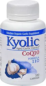 Kyolic Fórmula 109 Extracto de ajo envejecido con Cápsula CoQ10 - 100 por paquete - 3 paquetes por caso.