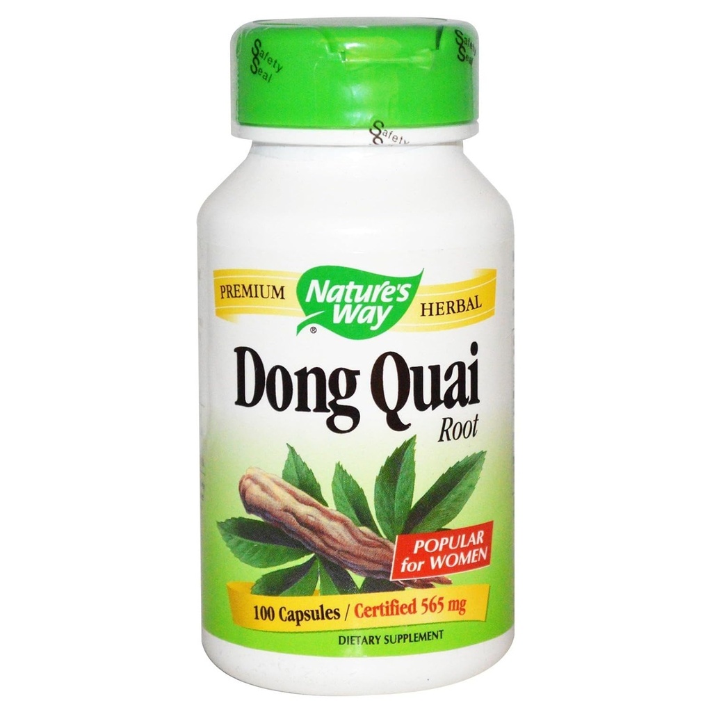 Natures Way Dong Quai Root Capsule, 565 Mg - 100 por paquete - 3 paquetes por caso.