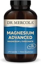 Dr. Mercola Magnesium Advanced - Apoya el Hueso, la Salud Cerebro Conjunta - Contribuye a un sueño más resentido - Sin gluten, libre de soja - 270 cápsulas (90 servidumbres)