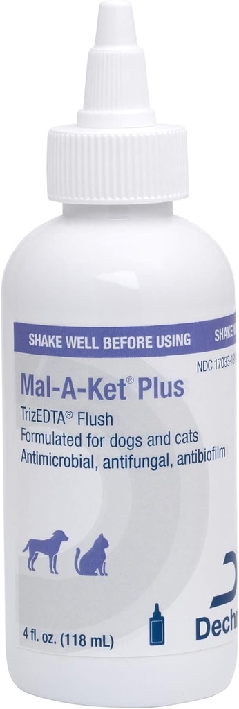 Mal-A-Ket Plus TrizEDTA Flush para gatos y perros, 4 oz