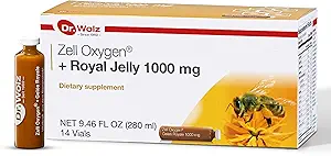 Dr. Wolz Zell Oxygen + Royal Jelly 1000mg, Ecológico Superfood y Todos los Suplementos de Energía Natural, Nutrición para Apoyo Inmunitario, Esquí saludable, Alivio de Fatiga y Energía, 14 Viales