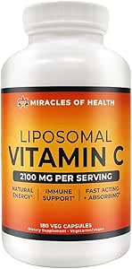 Vitamina Liposomal C 2100mg ← 180 Veggie Capsules, 60 Day Supply