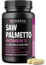 Saw Palmetto for Women with Biotin 5000mcg - potente bloqueador DHT para soportar el cabello, la piel y la salud de uñas - 60 cuenta - Vegan, vitamina no GMO para fuertes, más completa búsqueda cerraduras - 1 mes de suministro
