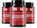 Booster de testosterona para hombres - Bloqueador de estrógeno - Suplemento Energía Natural, Fuerza &amp; Crecimiento del músculo magro - Promueve la pérdida de grasa - Aumentar el rendimiento masculino (3 botellas)