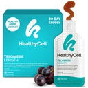 Telomere HealthyCell Longitud Suplemento - Anti-Aging Telomere Longitud de suplementos con fitonutrientes " Vitaminas para la salud celular - AC-11, Astragalus " Resveratrol - 30 Gel Packs, Grape Flavored