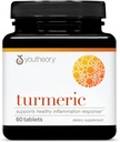 Youtheory Turmeric - 450 mg - with Black Pepper & Olive Leaf - Supports Joint & Brain Health* - Contiene Bioenhancers, Curcuminoids & Herbal Extracts - 60 Tablets (20-Day Supply)