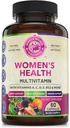 Womens Daily Multivitamin Multimineral Supplement for Energy, Mood, Focus, Hair, Skin & Nails. Hecho para Mujeres con 30+ Nutrientes, Fruta &amp; Energía Blend. Mujeres Vitaminas 60 cápsulas. Hecho en los Estados Unidos.