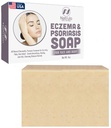 Eczema Soap Bar for Face and Body – All Natural Dermatitis, Psoriasis Treatment for Dry Itchy Flaky Skin Relief – Gentle Detoxifying, Healing, Anti-Itch, Cleaning Skincare Remedy – Eczema Soap Bar