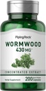 Piping Rock Wormwood Capsules 430mg  200 Count ← Concentrated Herbal Extract Silencio Artemisininin Supplement ← Non-GMO, Gluten Free