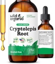 Wild & Organic Cryptolepis Sanguinolenta Tincture - Detox &amp; Immune Support Supplement - 1-Month Supply - Cryptolepis Extract Liquid Drops - Vegan, Sugar &amp; Alcohol-Free - 2 fl oz
