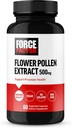 FORCE FACTOR Flower Pollen Prostate Support Supplement for Men’s Health, Prostate Health Supplement, 500mg Flower Pollen Capsules, Vegan, No Gelatin, Non-GMO, 60 Capsules