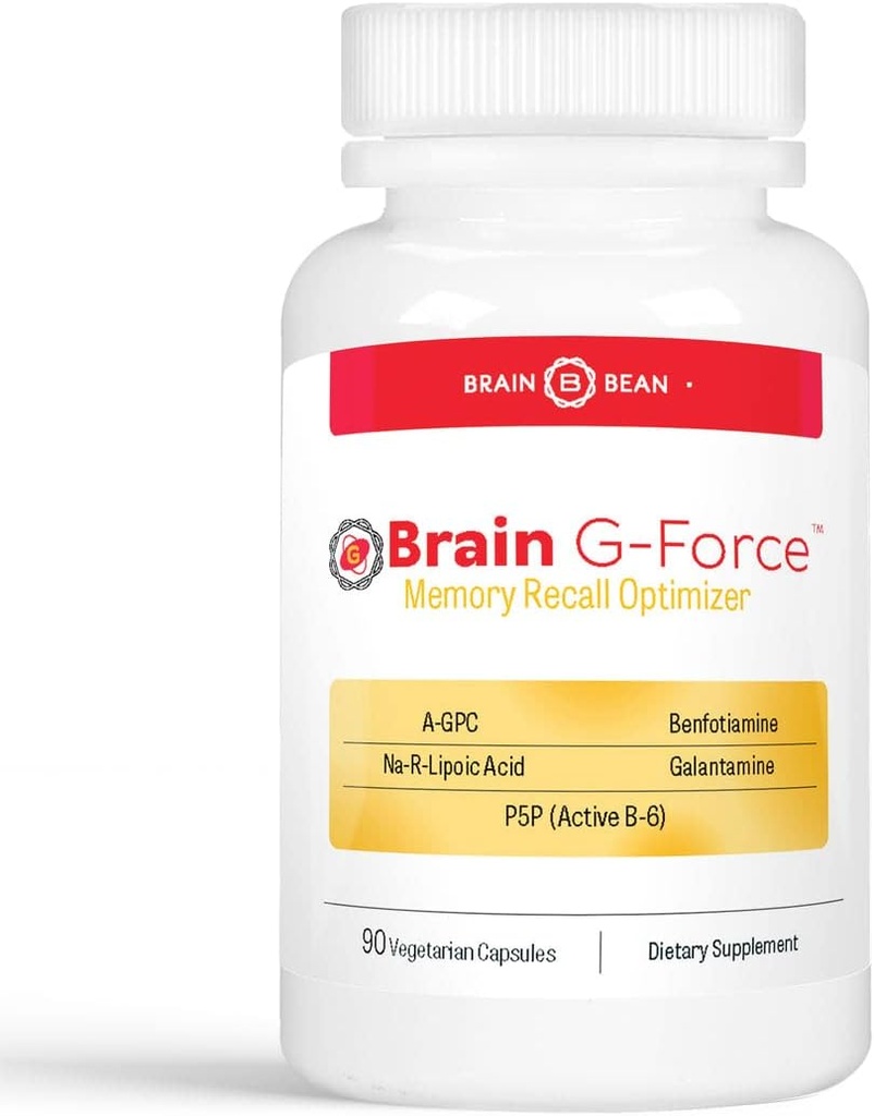 Cerebro G-Force Silencioso para la función cerebral óptima Silencioso con Galantamina, Ácido R-Lipoico, A-GPC y Benfotiamine Silencioso 45 Servimientos