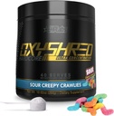 EHP Labs OxyShred Hardcore Super Dosed Pre Workout Powder - Preworkout Powder with L Glutamine &amp; Acetyl L Carnitine, Energy Boost Drink - 275mg of Caffeine - Sour Crawlies, 40 Servings