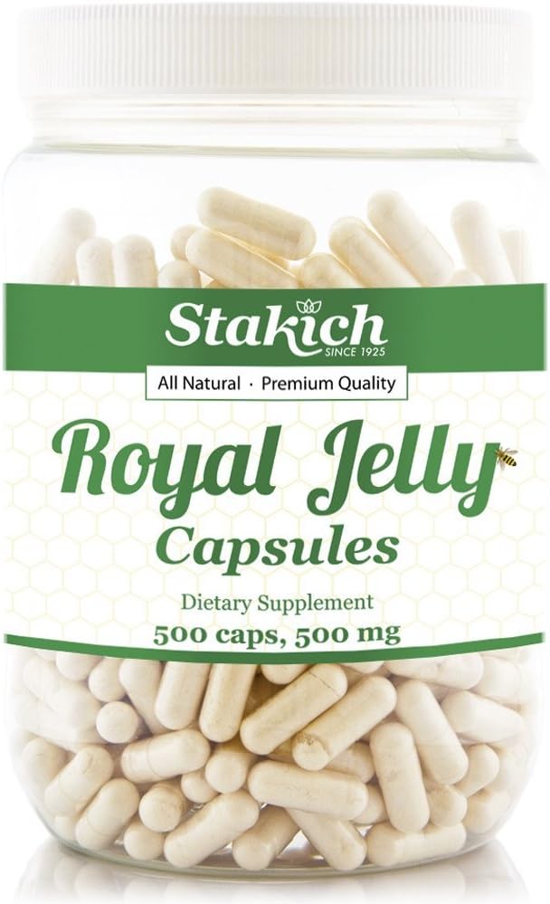 Cápsulas de 500 mg de Stakich (Cápsulas de jalea real 500 mg (500 conteo))