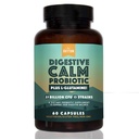 Natural Rhythm Digestive Calm Probiotic (Plus L-Glutamine) 25 Billion CFU y 13 Strains. - Apoyo natural para una mejor digestión - para Bloating &amp; Constipation + Gas Relief & Leaky Gut - 60 cápsulas.