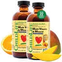ChildLife Essentials Kids Multivitamin & Mineral - Vitamins for Kids, Liquid Multivitamin Supplement for Toddler & Baby Wellness - Natural Orange & Mango Flavor, 8 Fl Oz (Pack of 2)