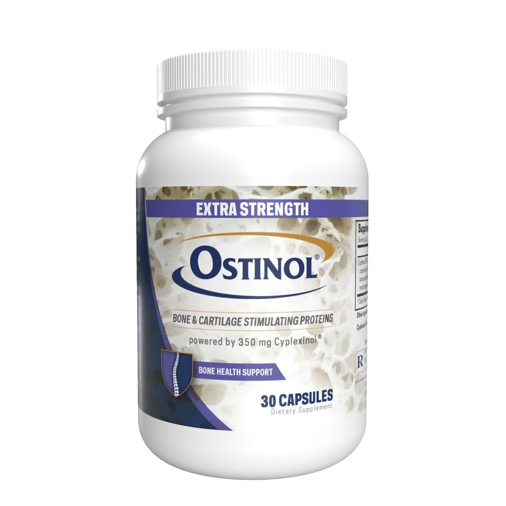 ZyCal Bioceuticals Ostinol(TM) 350 Bone & Joint Supplement with 350mg of Cyplexinol® Bio-Active Protein Complex - for Moderate Bone Loss & Moderate Joint Disfunction - 30 ct Capsules