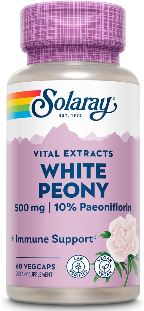 SOLARAY White Peony Root Extract ← 60 VegCaps