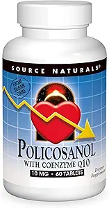 Source Naturals Policosanol with Coenzyme Q10 10 Mg Tablet, 60 Count