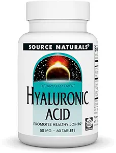 Fuente Naturales Ácido Hialurónico, 50 mg, 60 Tabletas