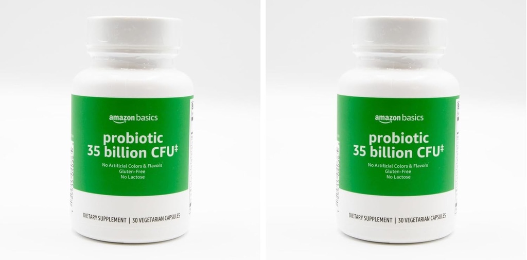 Fundamentos Probiótico 35 Billones CFU, 8 Strains Probióticos con Blend Prebiótico, Apoyo Digestión Saludable, 30 cápsulas vegetarianas, 1 Mes Fuente 30 Cuenta (Pack of 2) (Previously Solimo)
