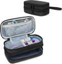 Trunab Bolsa de viaje portátil con caja de píldoras semanales organizador 2 veces al día, caja de píldoras, vitamina, aceite de pescado, suplementos Holder