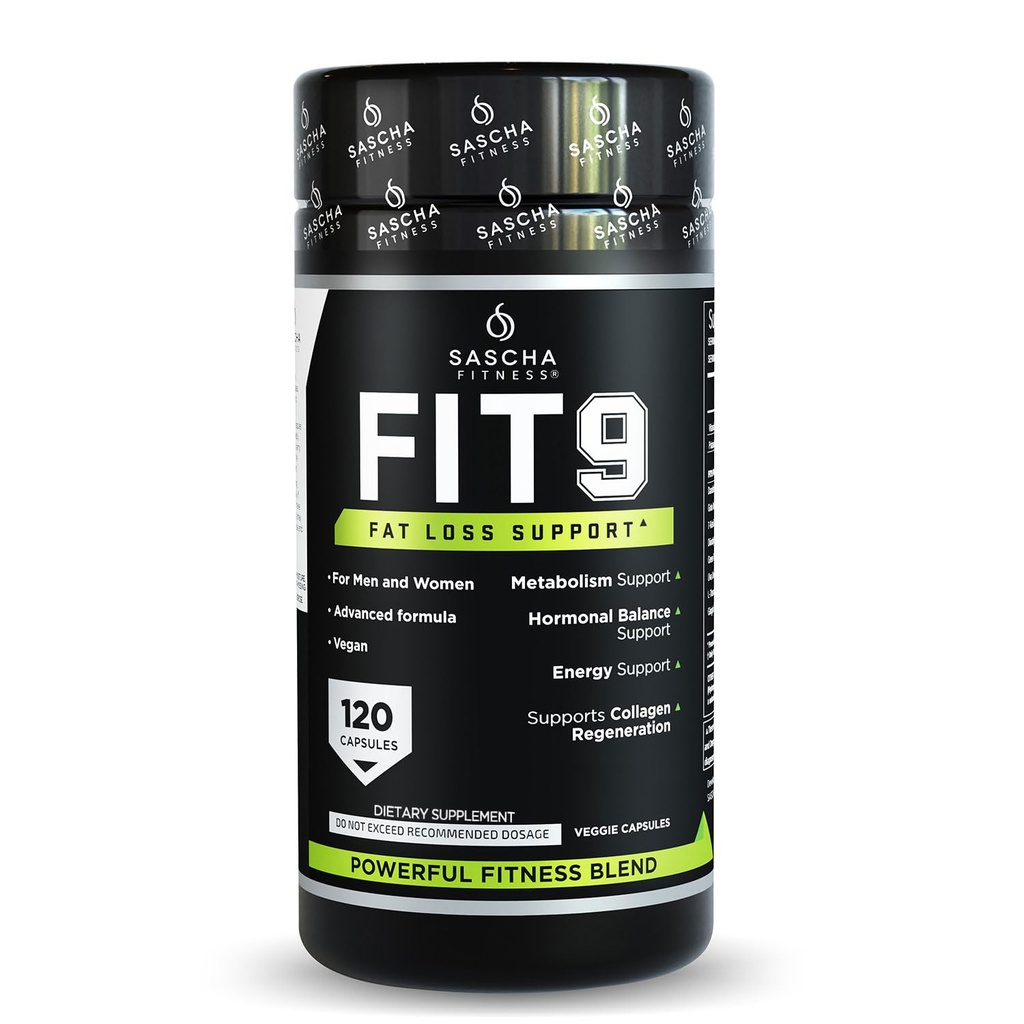 Sascha Fitness Fat Las píldoras para la pérdida ← Soporte para colágeno ← Fluid Balance  FIT9 Ingredientes: 7Keto + Uva Ursi, Gotu Kola, L-Theanine,Gingko Biloba,DIM,Green Tea ¦ Perder peso Suplementos-Vegan-120 Natural Cap