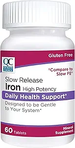 La elección de calidad Iron High Potency Slow Release Tablets, 45mg, 60 Tabets Cada (Pack of 3)