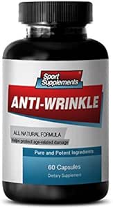 Suplementos de Resveratrol - Píldoras antirrugas - Previene el envejecimiento prematuro de células, suplemento anti envejecimiento, ácido lipoico alfa, colágeno, Aloe Vera Gel, ácido hialurónico, Turmérico, 1 botella 60 cápsulas