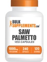 BulkSupplements.com Saw Palmetto Extract Capsules - Serenoa Repens, Saw Palmetto Supplement - Gluten Free, 2 Capsules per Serving, Count (Pack of 1)