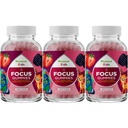 Gummies Vegan Kids Focus - Potent Chewable Brain Support for Children - Enhances Concentration & Memory - Calming Supplements & Focus Gummies for Kids - Non-GMO & Gluten-Free - 60 Cuenta - 3 Pack