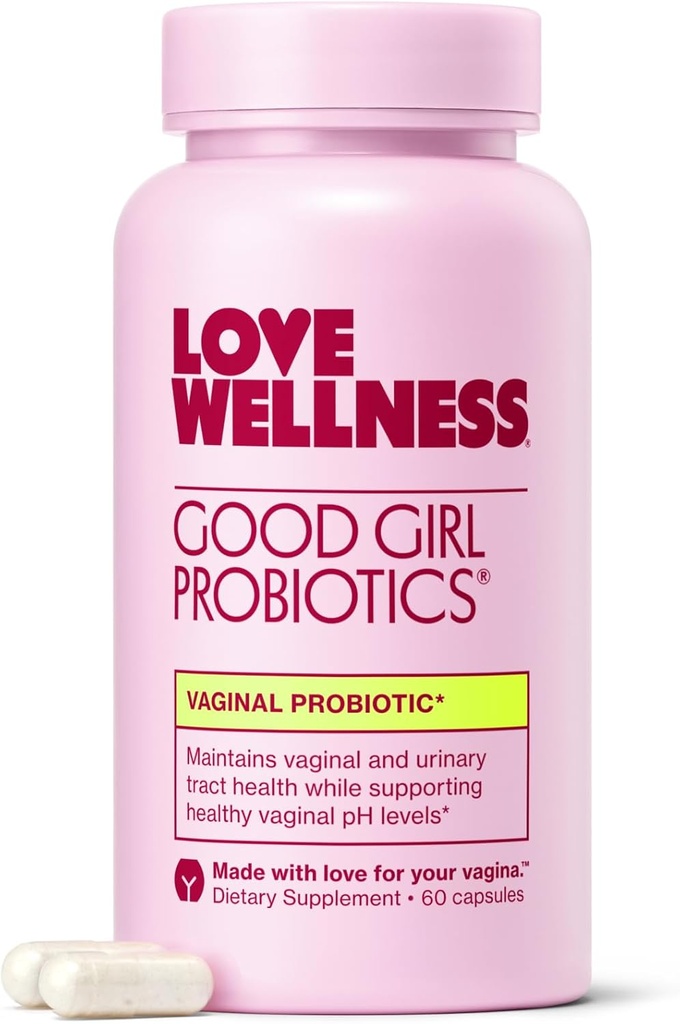 Love Wellness Good Girl Probiotics ← Salud Vaginal de las Mujeres > pH Balance Suplemento ← Probiótico para el tracto urinario, levadura, olor &amp; apoyo inmunitario TEN Gluten-Free TEN 30-Day Supply