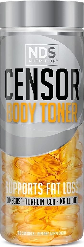 Censor - Pérdida de grasa y toner corporal con CLA, aceite de pescado, girasol y Omega 3-6-9 Blend - Suplemento dietético para mejorar la energía, el metabolismo y la salud - 180 Softgels