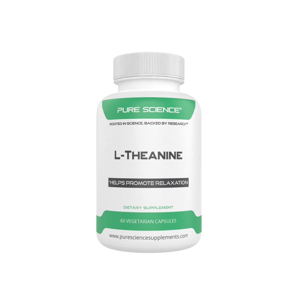 Pura ciencia L-Theanine Suplemento 400mg - promueve la relajación y la gestión de estrés saludable - 60 cápsulas vegetarianas