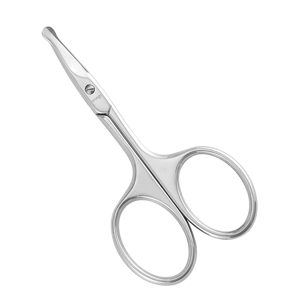 Tijeras de pelo curvada redondeada LIVINGO 3.75 ", seguridad de acero inoxidable de alta calidad de las cuchillas pequeñas uso para la manicura Cuticle recortar cabello facial, ceja, piel seca