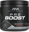 Sorprendente Muscle Pre Boost Silencio 30 Servimientos Silencio 324 Grams ← Pre-Workout Suplemento Silencio Fruit Punch Flavor Silencio Made in USA
