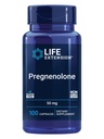 Extensión de vida Pregnenolona, neurohormona, promueve la salud de memoria y la plasticidad cerebral, libre de gluten, no transgénico, 100 cápsulas