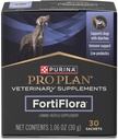 Plan Purina Pro Suplementos Veterinarios FortiFlora Probióticos Caninos para Perros, Ayuda Digestivo Gut Salud y Diarrea - 30 ct. Box