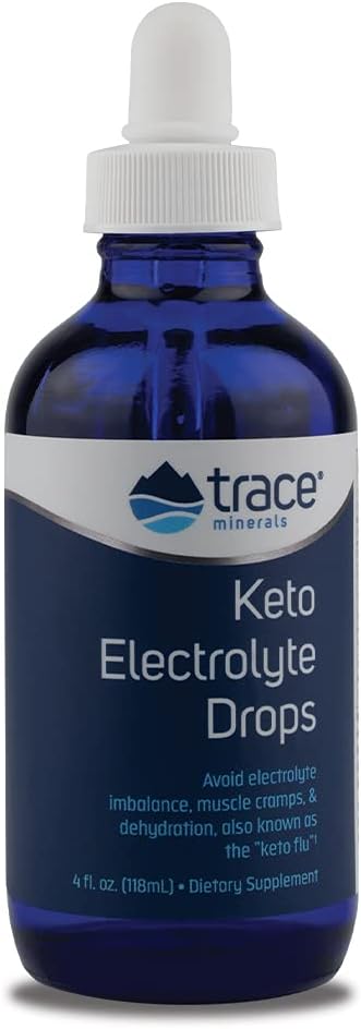 Trace Minerals Keto Electrolyte Drops - Soporte Muscle & Nerve Health - Electrolyte Nutrition Supplement to Aid Hydration & Fitness - Ejercicio Suplemento con Magnesium - 4 fl oz (24 Servimientos)