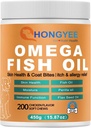 Skin &amp; Coat Care Omega 3 Soft Chews for Pet -Fish Oil for Dogs Healthy Skin ← Shiny Fur ← Contra la picazón en un formato Treat, All-in-1 Oil