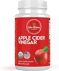 Apple Cider Vinegar Capsules 1000mg ← Suplemento Herbal Orgánica ← 60 cápsulas