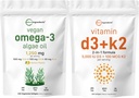 Micro Ingredientes Vitamina D3 5,000iu + K2 100mcg Softgels & Vegan Omega 3 Algae Oil Supplement Bundle 2 Pack ← Esencial Sunshine Vitaminas  Omega-3 Full Spectrum Alternative to Fish Oil