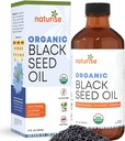 Aceite de Semilla Negra Orgánica (Nigella Sativa, Cumin Seed) Frío Presionado No GMO, 8 oz Fuente de botella de vidrio de ácidos grasos esenciales, Omega 3 6 9'