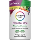 Rainbow Light Prenatal Multivitamin One + for Women | 30 Caplets | Essential Nutrition for Mom & Baby | Real Food Nutrients | with Iron, Vitamins, Folate, Biotin and More