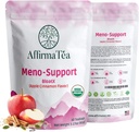 Meno-Support BloatX Organic Menopause Relief: Balances &amp; Supports Hot Flashes, Hormonas, Moods Swings, Night Sweats, " Bloating W/Black Cohosh, Red Clover " Dong Quai. Natural Apple-Cinnamon Flavor.
