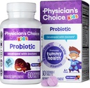 Probióticos para niños - 7 Strains Diversos, Prebióticos Orgánicos, Vitaminas &amp; Minerales - Clínicamente estudiado L. Rhamnosus - Immune &amp; Apoyo Digestivo - Sin azúcar o juguetes artificiales - 60ct